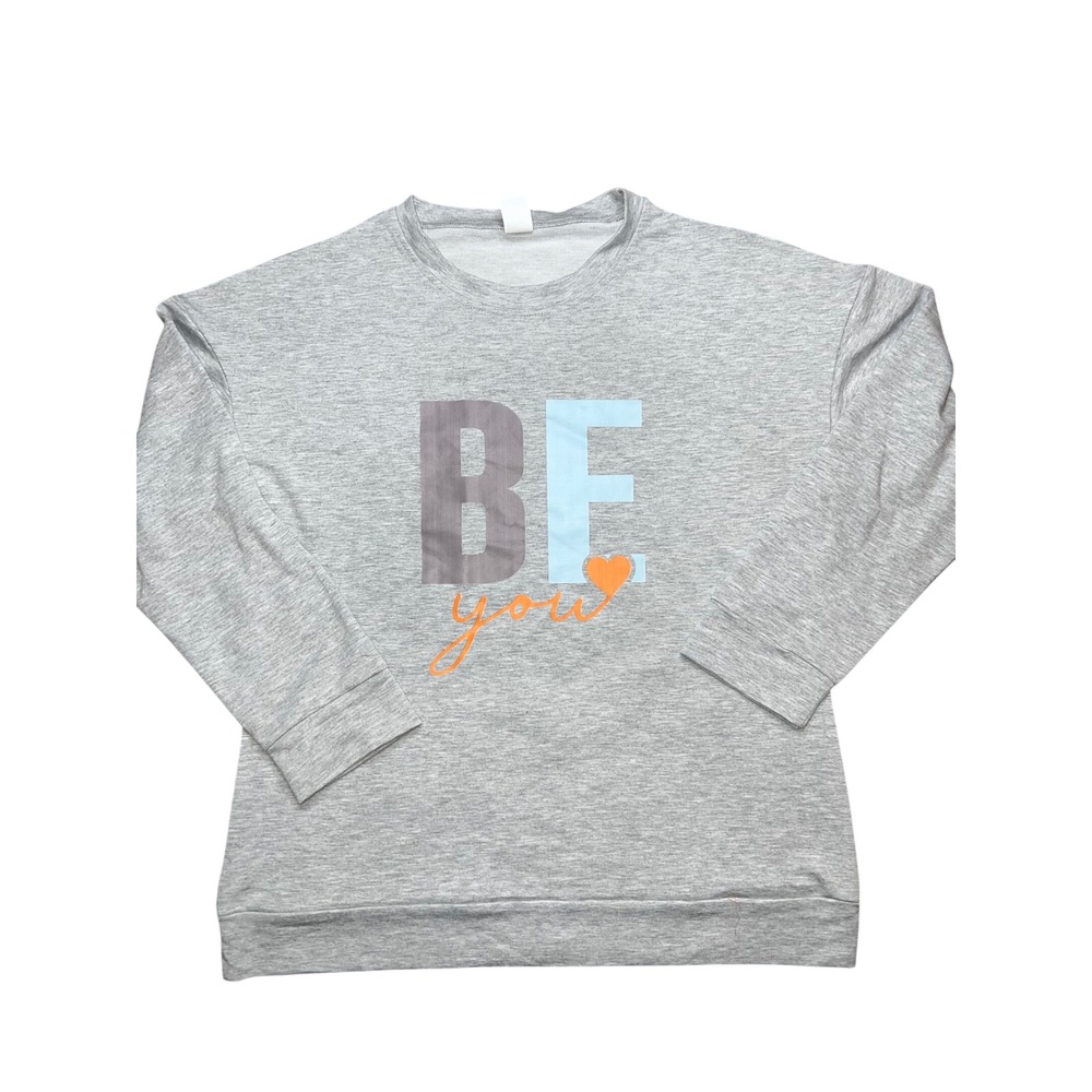 Digiprint Apparel Womens Be You Graphic Sweatshirt Grey Large DG501